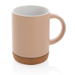 Caneca de cerâmica com base de cortiça e cor mate de 280ml Cork Base cor castanho-claro