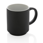 Caneca de cerâmica empilhável de design colorido 180ml cor preto