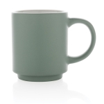 Caneca de cerâmica empilhável de design colorido 180ml cor verde menta segunda vista