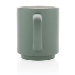 Caneca de cerâmica empilhável de design colorido 180ml cor verde menta terceira vista