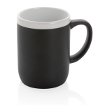 Caneca de cerâmica com borda branca de 300ml White Deco cor preto