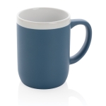 Caneca de cerâmica com borda branca de 300ml White Deco cor azul