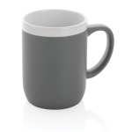 Caneca de cerâmica com borda branca de 300ml White Deco cor cinzento