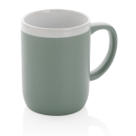 Caneca de cerâmica com borda branca de 300ml White Deco cor verde