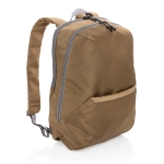 Mochila para levar o portátil de 15,6'' de poliéster reciclado Daypack cor castanho sétima vista