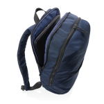 Mochila para levar o portátil de 15,6'' de poliéster reciclado Daypack cor azul-marinho sexta vista