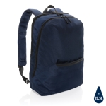 Mochila para levar o portátil de 15,6'' de poliéster reciclado Daypack cor azul-marinho sétima vista