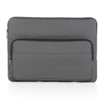 Bolsa para portátil com bolso lateral cor cinzento-escuro