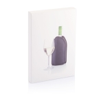 Capa térmica para vinho personalizada com logotipo da empresa Cooler cor preto terceira vista