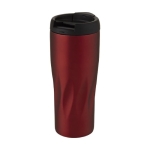 Copo térmico com design geométrico original de ondas 450ml Waves cor vermelho