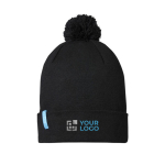 Gorro de inverno reciclado sustentável com pompom Elevate Olivine vista principal