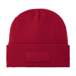 Gorro publicitário com patch para imprimir Gorro Elevate Boreas cor vermelho segunda vista frontal