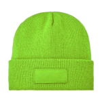 Gorro publicitário com patch para imprimir Gorro Elevate Boreas cor verde-claro segunda vista frontal