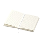 Caderno termogravado com bolso folhas A5 pautadas JournalBooks cor branco segunda vista