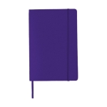 Caderno termogravado com bolso folhas A5 pautadas JournalBooks cor roxo segunda vista frontal