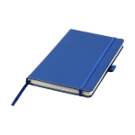 Caderno publicitário com bolso, folhas A5 pautadas JournalBooks Cream cor azul