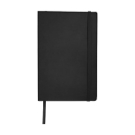 Caderno com bolso, folhas A5 pautadas JournalBooks Classic Soft cor preto segunda vista frontal