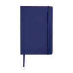 Caderno com bolso, folhas A5 pautadas JournalBooks Classic Soft cor azul-marinho segunda vista frontal