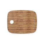 Tábua de corte personalizada de madeira com furo para pendurar Wood cor natural terceira vista