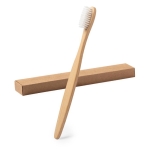 Escova de dentes de bambu cor natural sexta vista