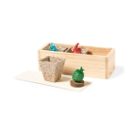 Kit de horticultura com logo e três tipos de sementes Kit Horta DIY cor natural primeira vista