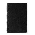 Caderno com capa de cana de trigo, folhas A5 lisas Nature Wheat cor preto primeira vista