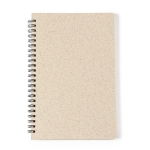 Caderno com capa de cana de trigo, folhas A5 lisas Nature Wheat cor bege primeira vista