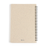 Caderno com capa de cana de trigo, folhas A5 lisas Nature Wheat quarta vista