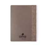 Caderno com capa de fibra de café, folhas A5 pautadas Coffee Fiber