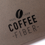 Caderno com capa de fibra de café, folhas A5 pautadas Coffee Fiber quarta vista