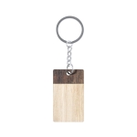 Porta-chaves retangular de madeira cor natural primeira vista