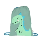 Mochila com desenhos de animais cor verde primeira vista