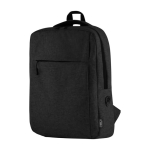 Mochila reciclada para portátil com entrada para auriculares Daywork cor preto primeira vista