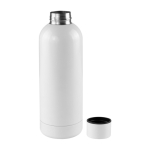 Garrafa de aço de design impecável com logotipo 750ml Routine cor branco segunda vista