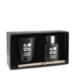 Conjunto aromático de ambientador de 50 ml e vela perfumada Wellness cor preto vista principal