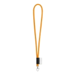 Lanyard tubular com entrega de 4 a 6 dias cor cor-de-laranja fluorescente