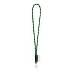 Lanyards tubulares às riscas com entrega de 46 dias Tube Stripes Dark cor verde