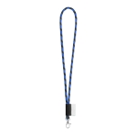 Lanyards tubulares às riscas com entrega de 46 dias Tube Stripes Dark cor azul real