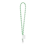 Lanyard com design listrado entrega 4-6 dias cor verde