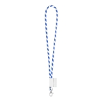 Lanyard com design listrado entrega 4-6 dias cor azul real