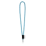 Lanyards com logo na etiqueta e entrega 46 dias Tube Nautic cor azul-claro