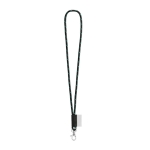 Lanyard tubular de cor escura com entrega 46 dias Tube Nautic Black cor verde