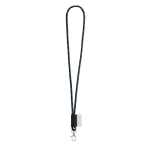 Lanyard tubular de cor escura com entrega 46 dias Tube Nautic Black cor azul real