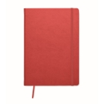 Caderno de papel reciclado com capa PU, folhas A5 pautadas Notes Reciclo cor vermelho segunda vista