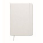 Caderno de papel reciclado com capa PU, folhas A5 pautadas Notes Reciclo cor branco segunda vista