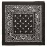 Lenço de algodão estilo bandana cor preto terceira vista