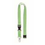 Lanyard de algodão de 20 mm com fivela e fecho Conscious Cotton cor verde-lima segunda vista