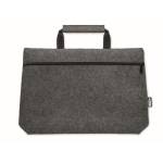 Saco de feltro para portátil com bolso interior 15'' rPET Felt cor cinzento-escuro segunda vista