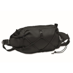 Saco de cintura de RPET com correia ajustável e bolso interior, Strap cor preto