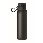 Garrafa térmica de aço com tampa e pega de silicone 780ml Inox Turn cor preto